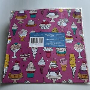 BNWT Sealed Vintage Millbrook Studio Gift Wrap Paper Cakes, Ice Cream Birthday